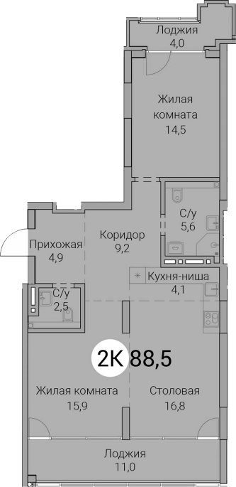 Продажа 3-комнатной студии в&nbsp;жилом комплексе «Тайм Сквер»