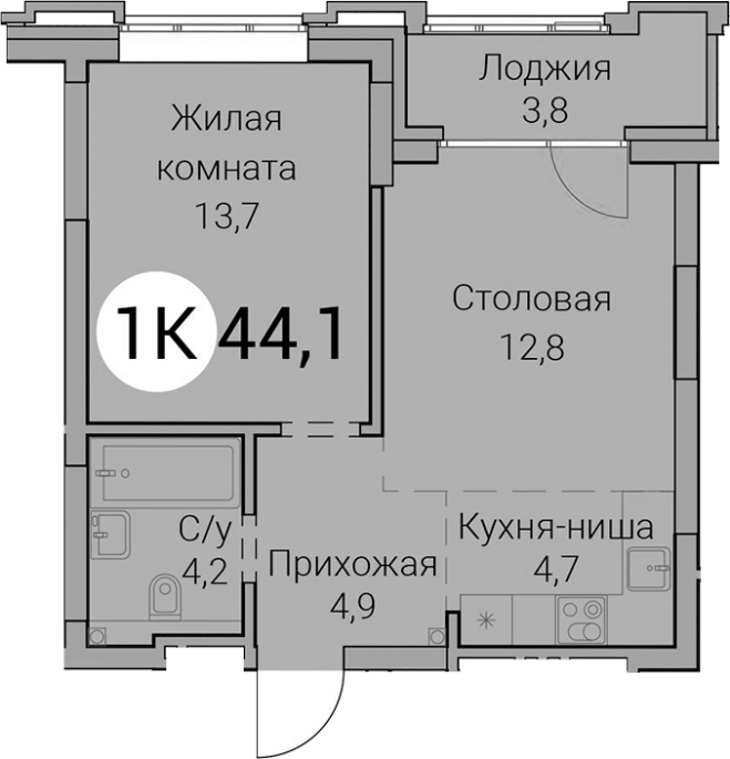 Продажа 2-комнатной студии в&nbsp;жилом комплексе «Тайм Сквер»