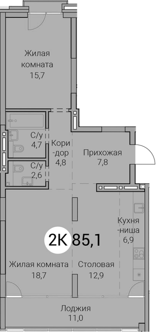 Продажа 3-комнатной студии в&nbsp;жилом комплексе «Тайм Сквер»