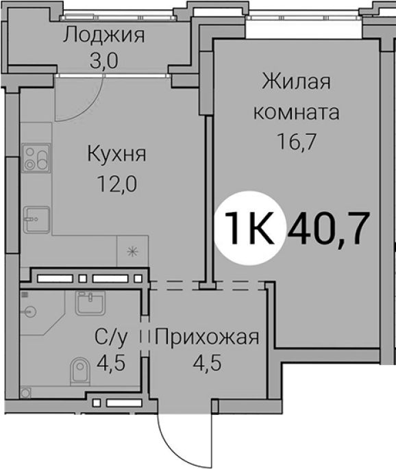 Продажа 1-комнатной в&nbsp;жилом комплексе «Тайм Сквер»