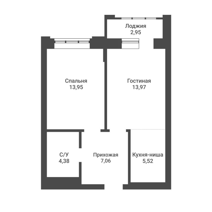 Продажа 2-комнатной студии в&nbsp;жилом комплексе «Державина 50»