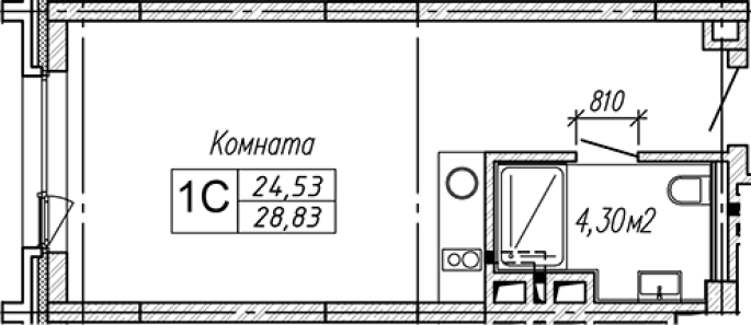 Продажа 1-комнатной студии в&nbsp;жилом комплексе «Апарт-отель Gagarin City (Гагарин Сити)»