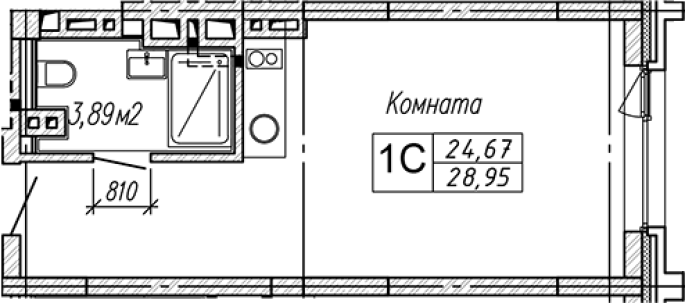 Продажа 1-комнатной студии в&nbsp;жилом комплексе «Апарт-отель Gagarin City (Гагарин Сити)»