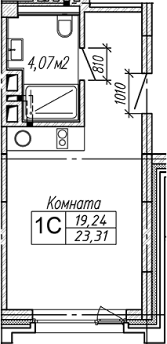 Продажа 1-комнатной студии в&nbsp;жилом комплексе «Гагарин Сити»