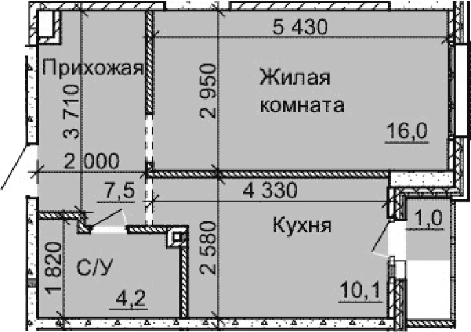 Продажа 1-комнатной в&nbsp;жилом комплексе «Столетов»