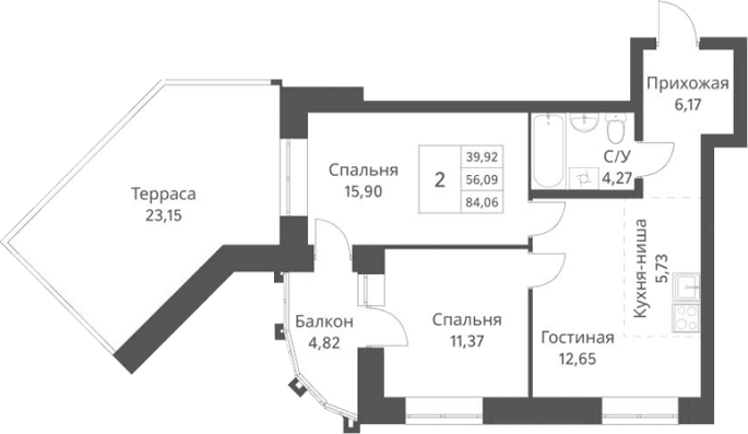 Продажа 2-комнатной в&nbsp;жилом комплексе «Фора»