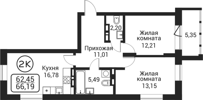 Продажа 2-комнатной в&nbsp;жилом комплексе «Пегас»