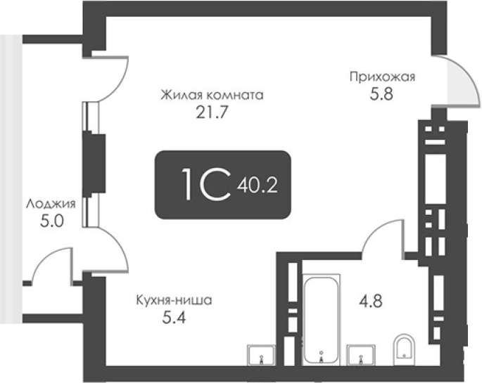 Продажа 1-комнатной студии в&nbsp;жилом комплексе «City Towers»