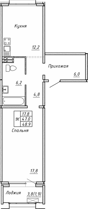 Продажа 1-комнатной в&nbsp;жилом комплексе «Гренландия»
