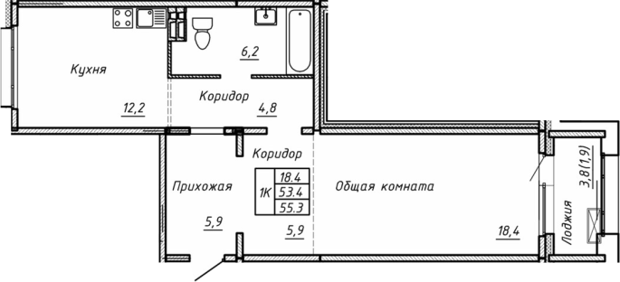 Продажа 1-комнатной в&nbsp;жилом комплексе «Гренландия»
