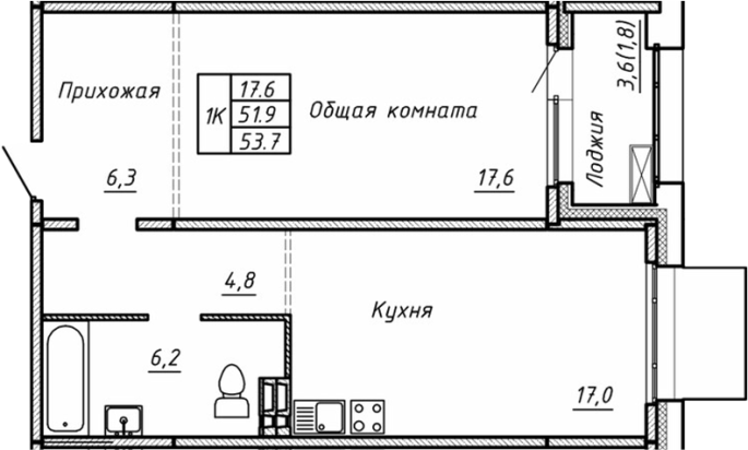 Продажа 1-комнатной в&nbsp;жилом комплексе «Гренландия»