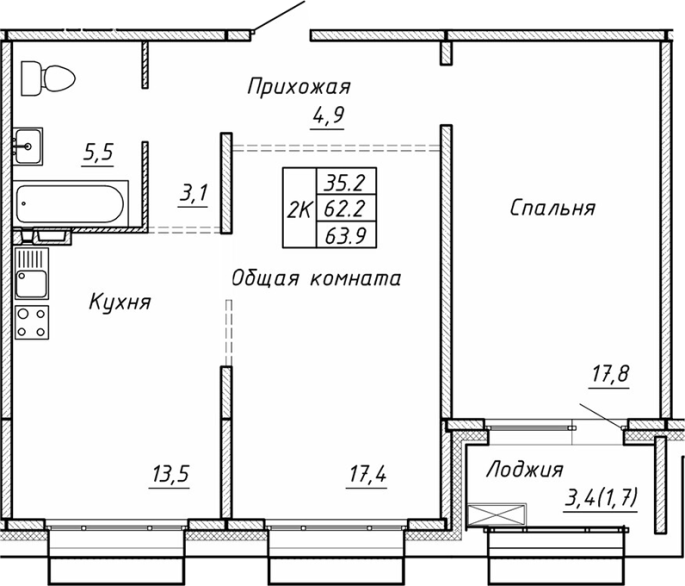 Продажа 2-комнатной в&nbsp;жилом комплексе «Гренландия»