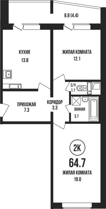 Продажа 2-комнатной в&nbsp;жилом комплексе «Династия»