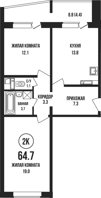 Продажа 2-комнатной в&nbsp;жилом комплексе «Династия»