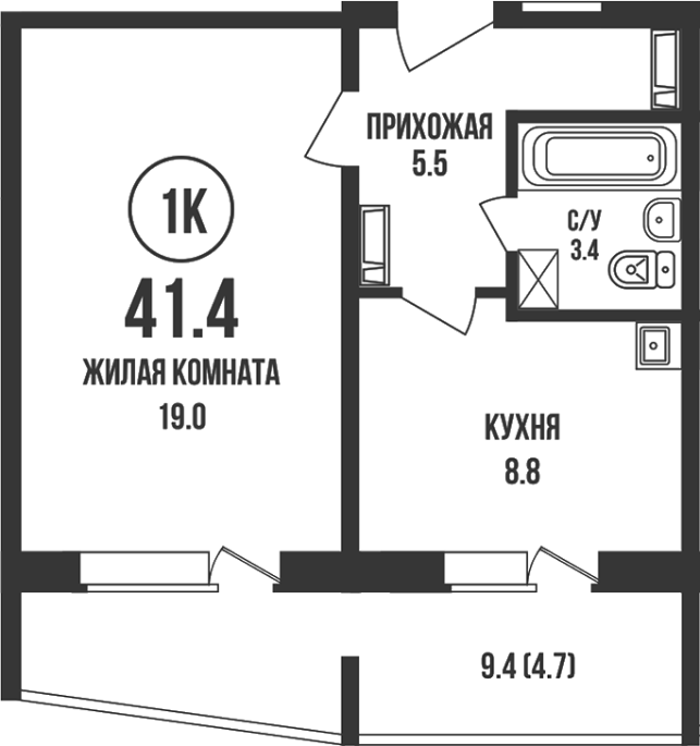 Продажа 1-комнатной в&nbsp;жилом комплексе «Династия»