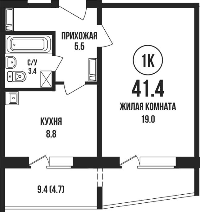 Продажа 1-комнатной в&nbsp;жилом комплексе «Династия»