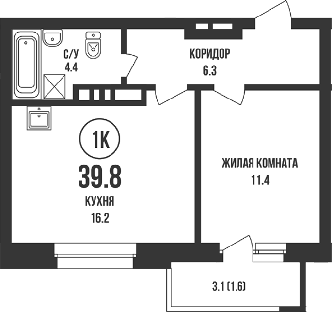 Продажа 1-комнатной в&nbsp;жилом комплексе «Династия»
