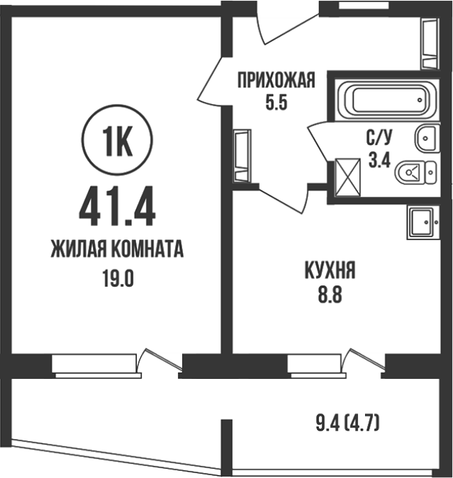 Продажа 1-комнатной в&nbsp;жилом комплексе «Династия»