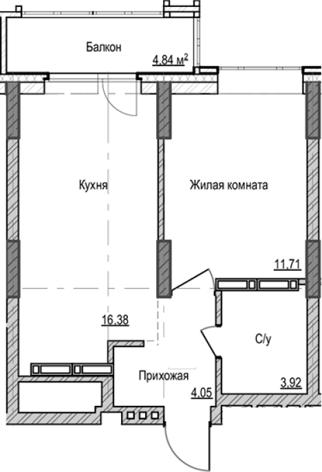 Продажа 1-комнатной в&nbsp;жилом комплексе «Чацкий»