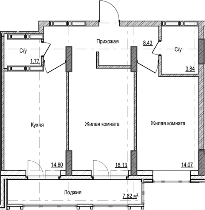Продажа 2-комнатной в&nbsp;жилом комплексе «Чацкий»