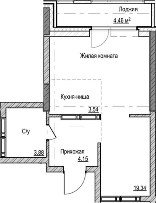 Продажа 1-комнатной студии в&nbsp;жилом комплексе «Чацкий»