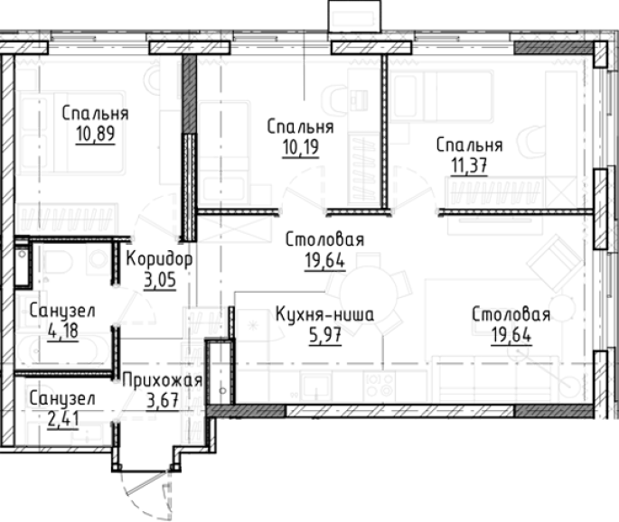 Продажа 4-комнатной студии в&nbsp;жилом комплексе «Город-на-озере»
