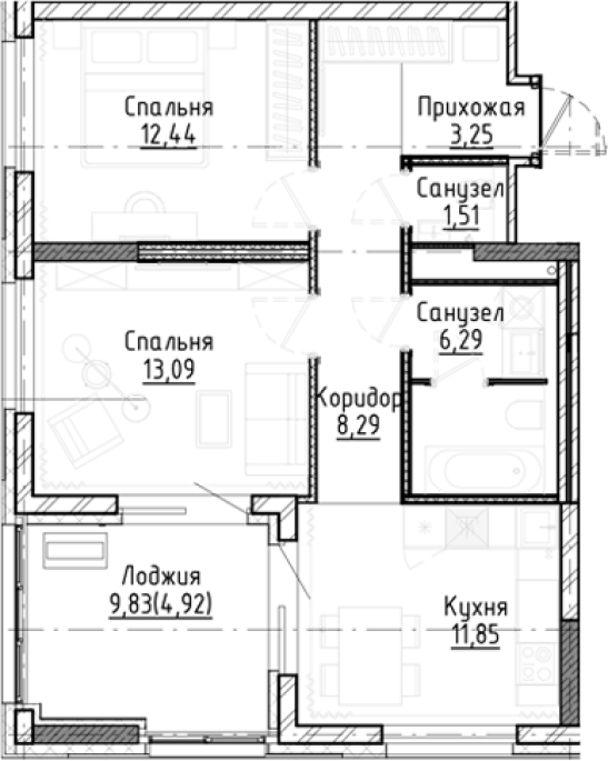 Продажа 2-комнатной в&nbsp;жилом комплексе «Город-на-озере»