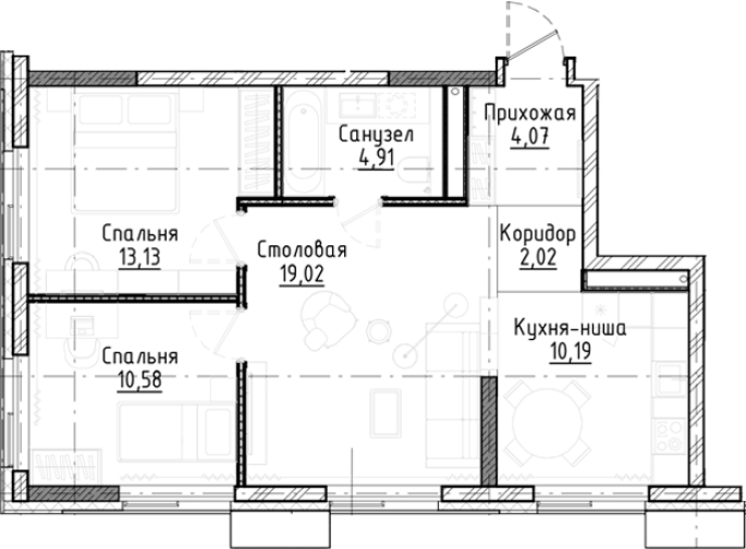 Продажа 3-комнатной студии в&nbsp;жилом комплексе «Город-на-озере»