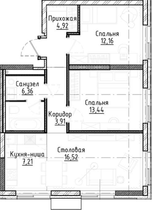 Продажа 3-комнатной студии в&nbsp;жилом комплексе «Город-на-озере»