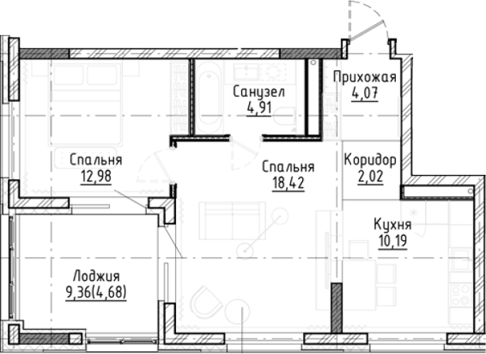 Продажа 3-комнатной студии в&nbsp;жилом комплексе «Город-на-озере»