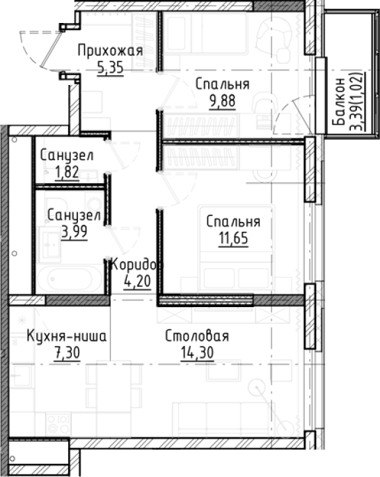 Продажа 3-комнатной студии в&nbsp;жилом комплексе «Город-на-озере»