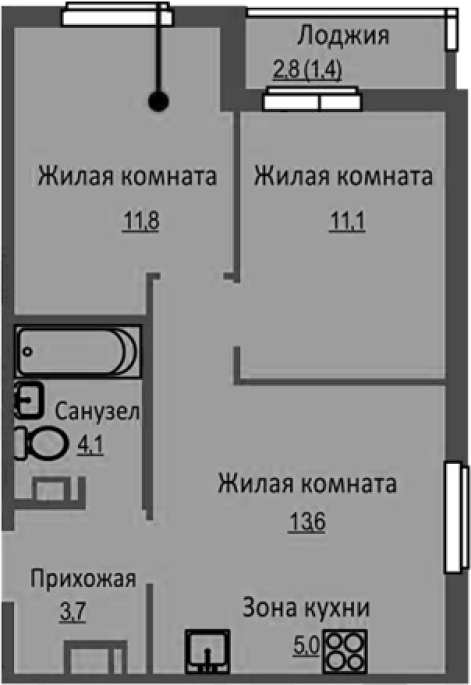 Продажа 3-комнатной студии в&nbsp;жилом комплексе «Новый бронный»