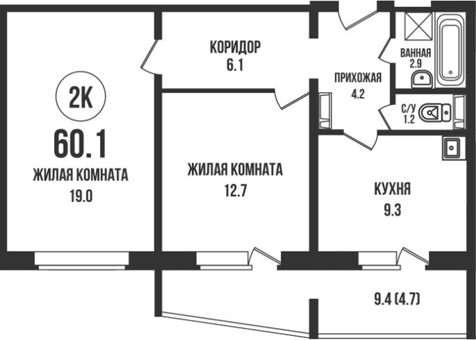 Продажа 2-комнатной в&nbsp;жилом комплексе «Династия»