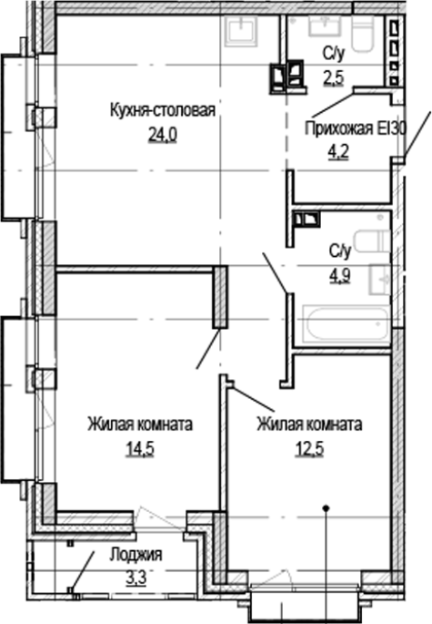 Продажа 2-комнатной в&nbsp;жилом комплексе «Кварталы Немировича»