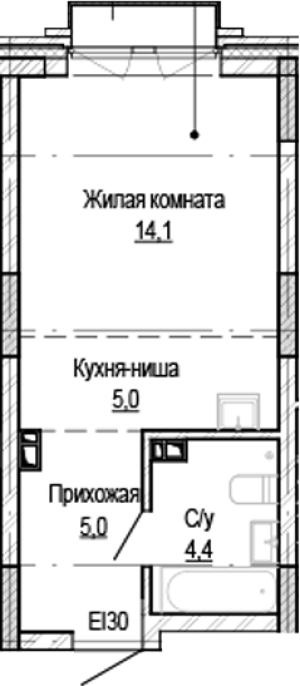 Продажа 1-комнатной студии в&nbsp;жилом комплексе «Кварталы Немировича»
