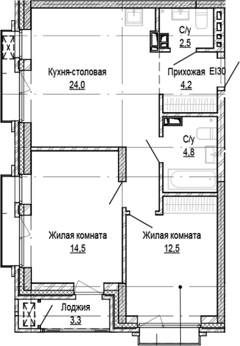 Продажа 2-комнатной в&nbsp;жилом комплексе «Кварталы Немировича»