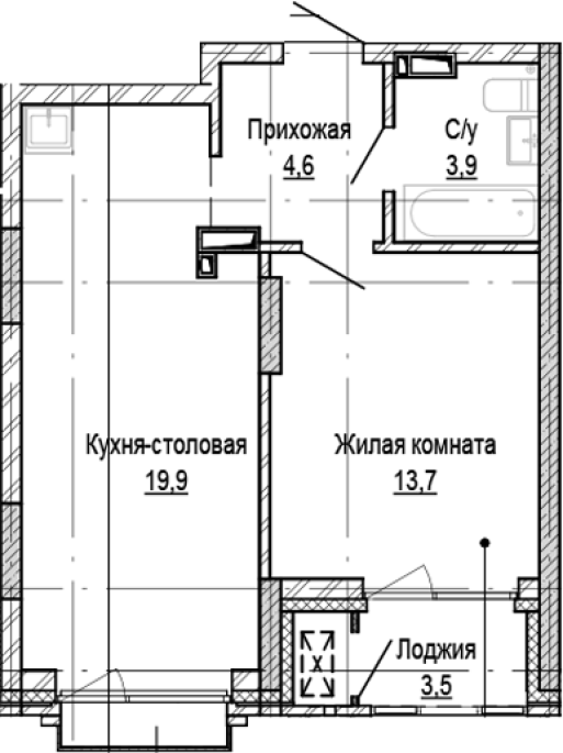 Продажа 1-комнатной в&nbsp;жилом комплексе «Кварталы Немировича»