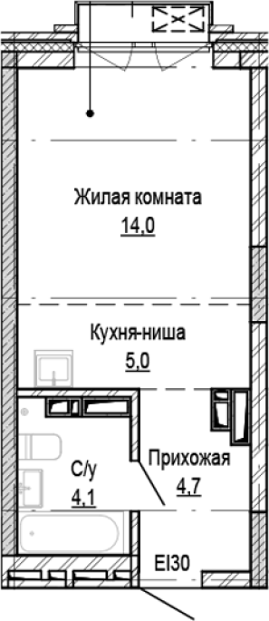 Продажа 1-комнатной студии в&nbsp;жилом комплексе «Кварталы Немировича»