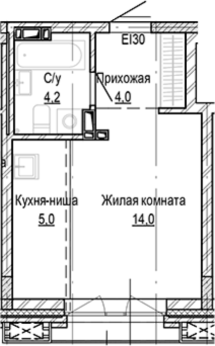 Продажа 1-комнатной студии в&nbsp;жилом комплексе «Кварталы Немировича»