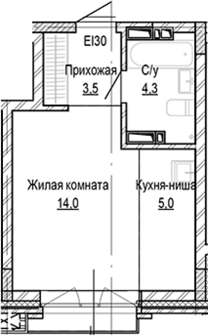 Продажа 1-комнатной студии в&nbsp;жилом комплексе «Кварталы Немировича»