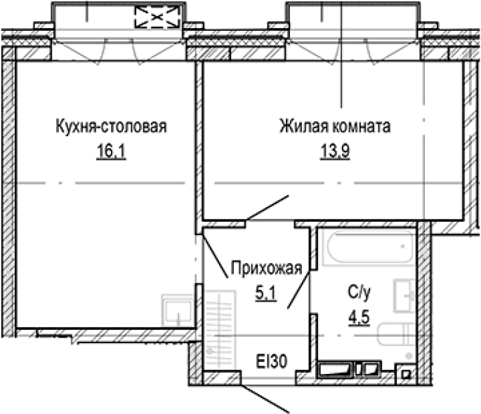 Продажа 1-комнатной в&nbsp;жилом комплексе «Кварталы Немировича»