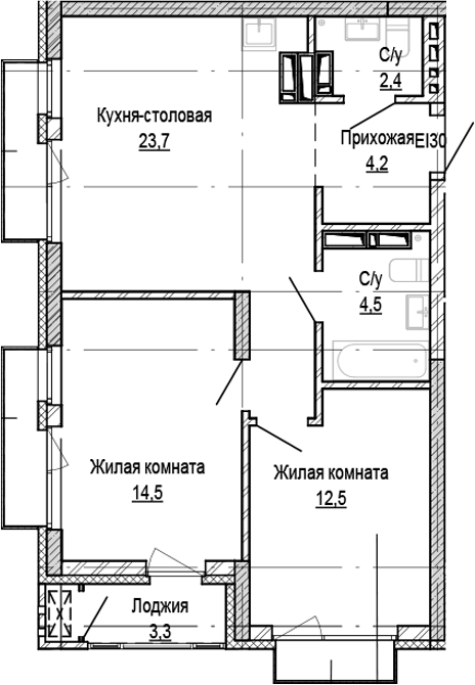 Продажа 2-комнатной в&nbsp;жилом комплексе «Кварталы Немировича»