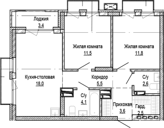 Продажа 2-комнатной в&nbsp;жилом комплексе «Кварталы Немировича»