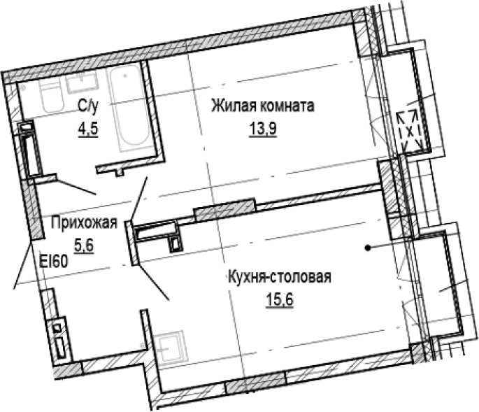 Продажа 1-комнатной в&nbsp;жилом комплексе «Кварталы Немировича»