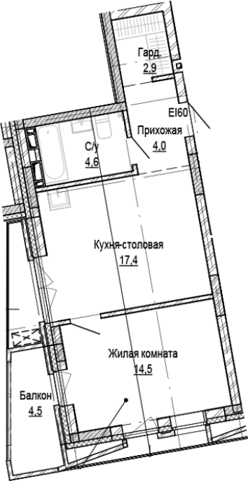 Продажа 1-комнатной в&nbsp;жилом комплексе «Кварталы Немировича»