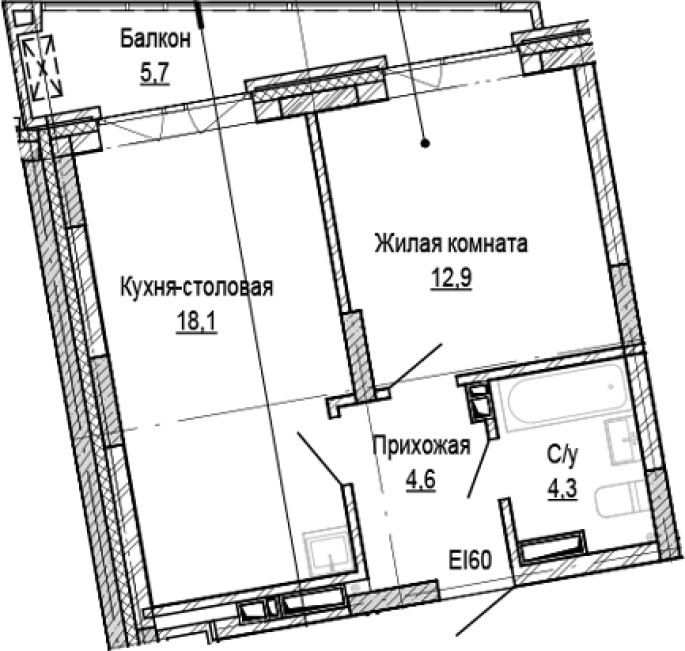 Продажа 1-комнатной в&nbsp;жилом комплексе «Кварталы Немировича»