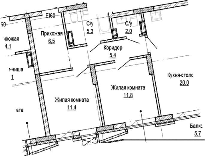 Продажа 2-комнатной в&nbsp;жилом комплексе «Кварталы Немировича»
