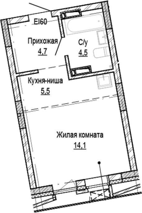 Продажа 1-комнатной студии в&nbsp;жилом комплексе «Кварталы Немировича»