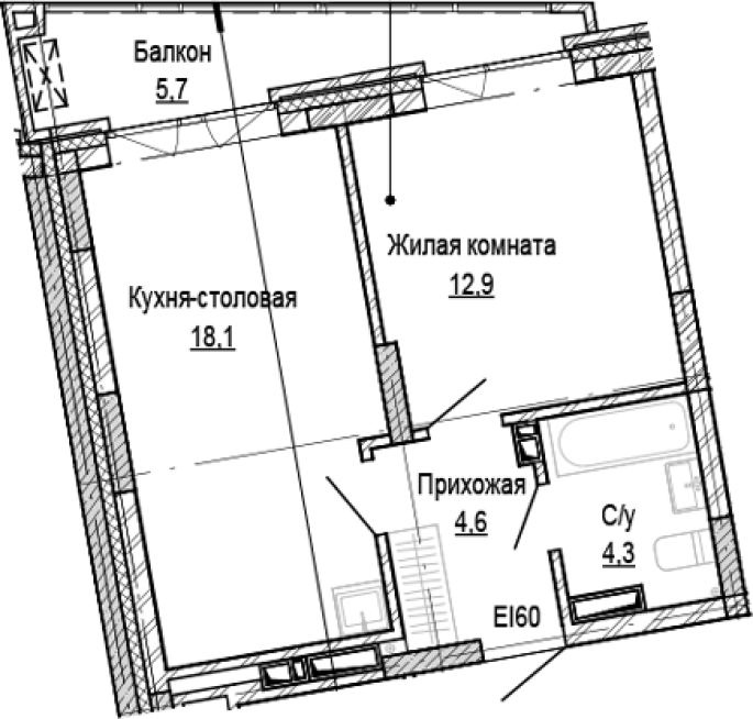 Продажа 1-комнатной в&nbsp;жилом комплексе «Кварталы Немировича»