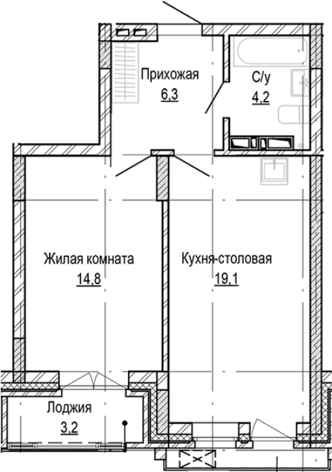Продажа 1-комнатной в&nbsp;жилом комплексе «Кварталы Немировича»